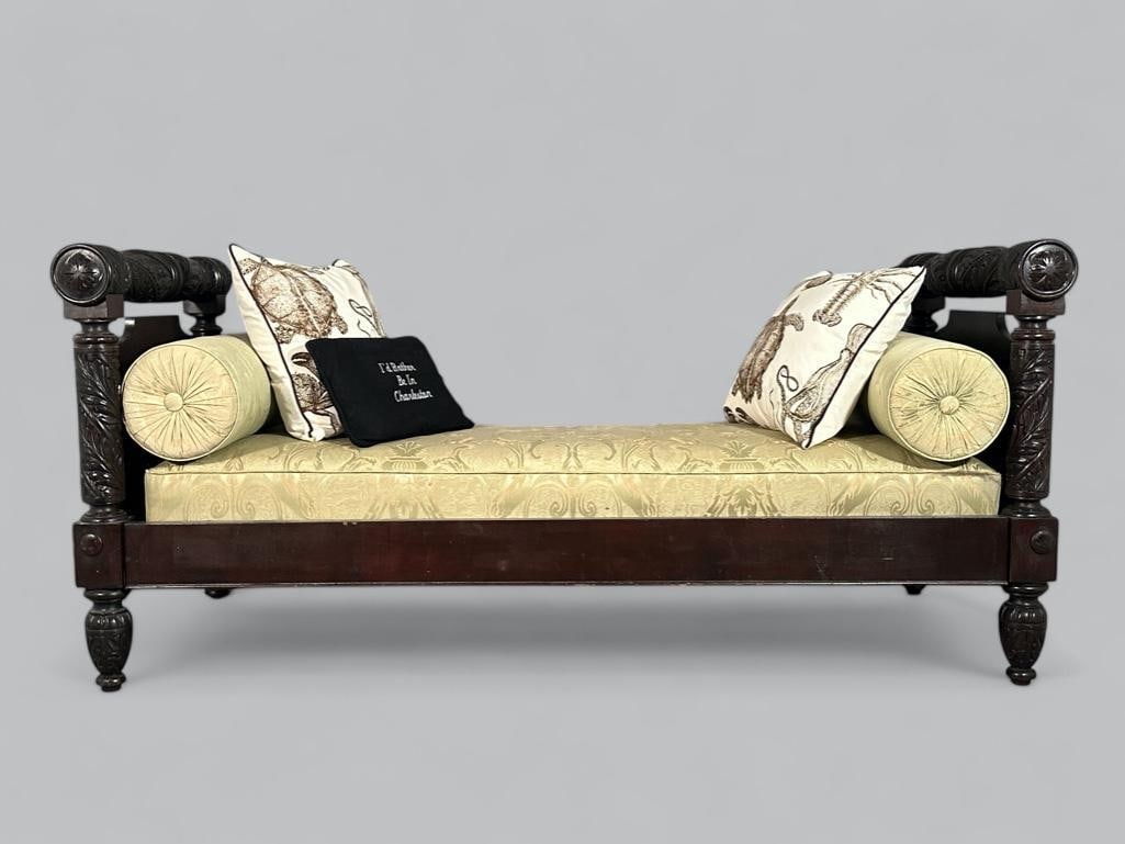 American Empire Mahogany Daybed, late 19thc. (1 of 8)