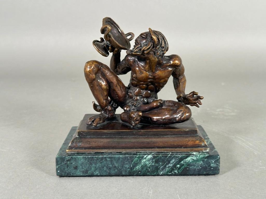 Campbell G. Paxton Bronze "Silenus Holding a Kantharos" (1 of 10)