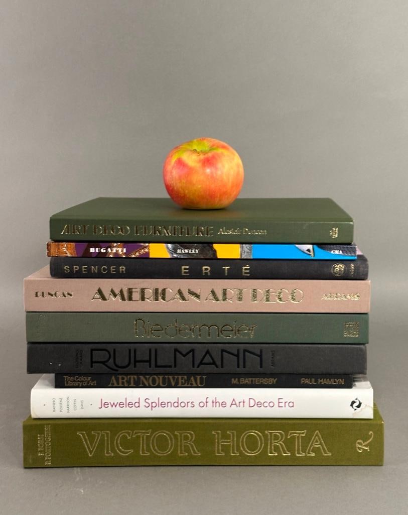 9 Volumes, Art Nouveau and Art Deco: 9 Volumes, Art Nouveau and Art Deco: Victor Horta. Jeweled Splendors of the Art Deco Period. Ruhlmann Master of Art Deco. Art Deco Furniture. Art Nouveau Color Library. American Art Deco. Bugatti. Ert