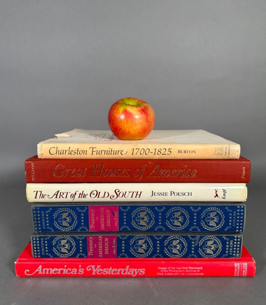 6 Volumes on American Antiques and Other Subjects: 6 Volumes on American Antiques and Other Subjects: America's Yesterdays. Treasury of American Design Vols.1 & 2. The Art of the Old South. Charleston Furniture 1700-1825. Great Houses of Ameri