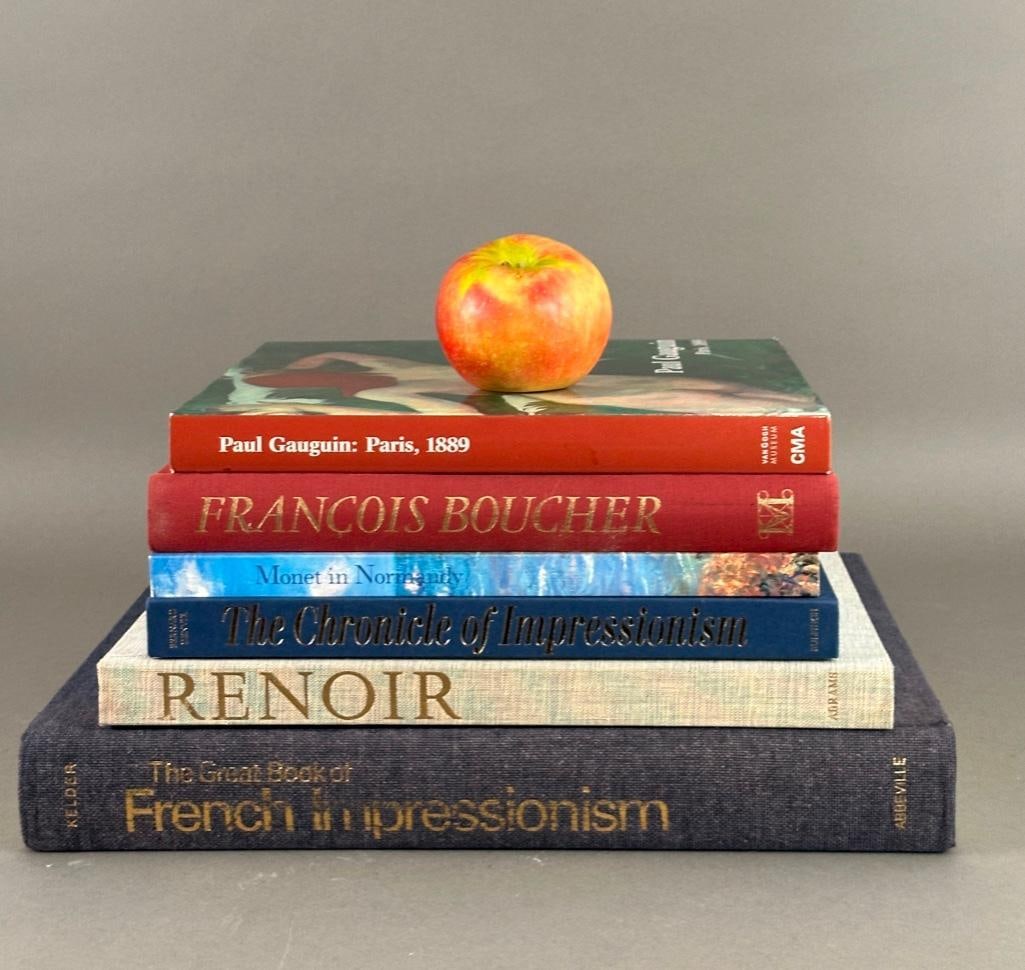 6 Volumes on Art, Impressionists, etc.: 6 Volumes on Art, Impressionists, etc.: Francois Boucher. Paul Gauguin Paris 1889. The Great Book of French Impressionism. The Chronicle of Impressionism. Monet at Normandy. Renoir. Dimensions: 15 x 1