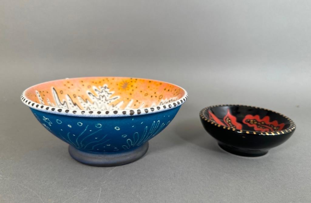 Two Waylande Gregory Glazed Ceramic Bowls (1 of 8)