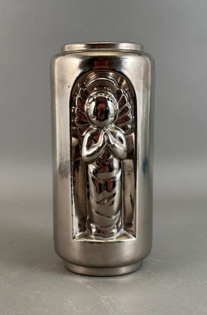 Waylande Gregory Silver Gilt Glazed Vase (1 of 8)