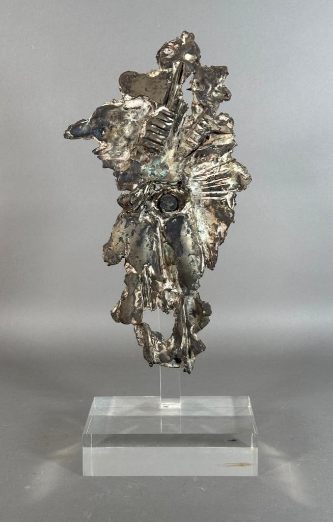 Umberto Mastrioanni Sterling Silver Sculpture, Abstraction (1 of 13)