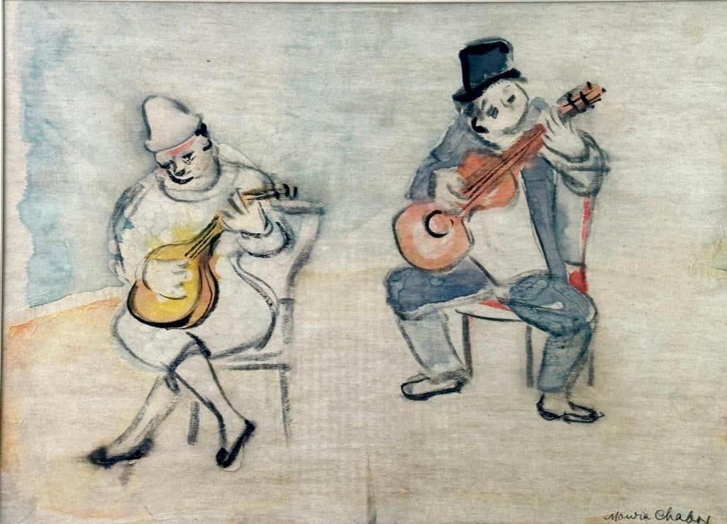 Moura Chabor Watercolor,  "Musical Clowns" (1 of 10)