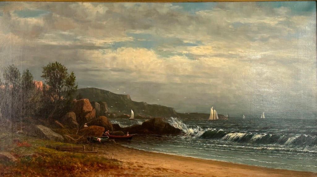 Charles Wilson Knapp Oil, "Morning on the Massachusetts Coast" (1 of 11)