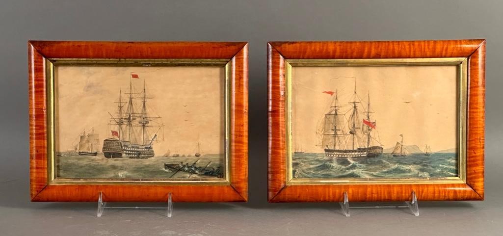 A Pair of 19thc. British Shipping Scene Watercolors (1 of 10)