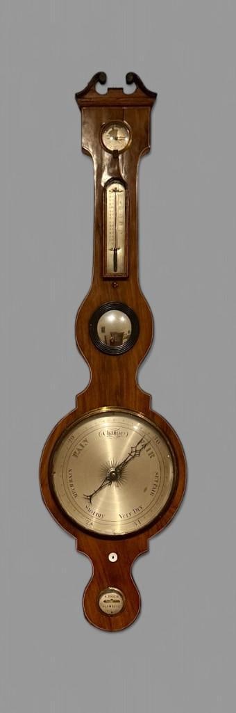 English Mahogany Barometer, A. Boccia, Plymouth (1 of 3)