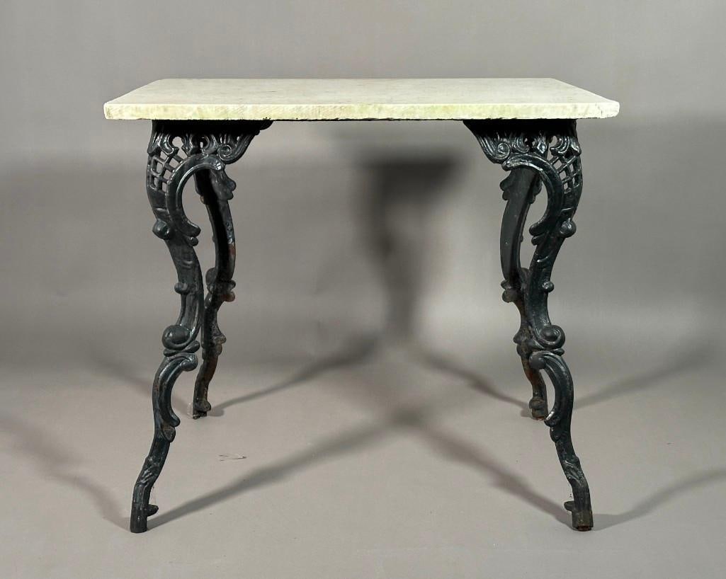 Victorian Cast Iron and Marble Table (1 of 4)