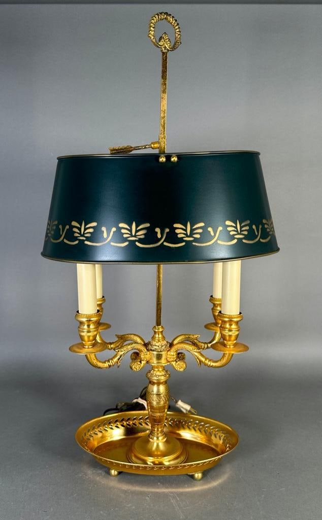 Gilt Metal Bouillotte Lamp, Modern (1 of 8)