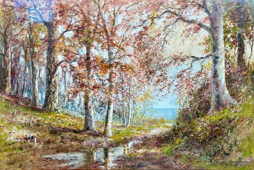 William Savery Bucklin Watercolor, "The Forest Road in November" (1 of 8)