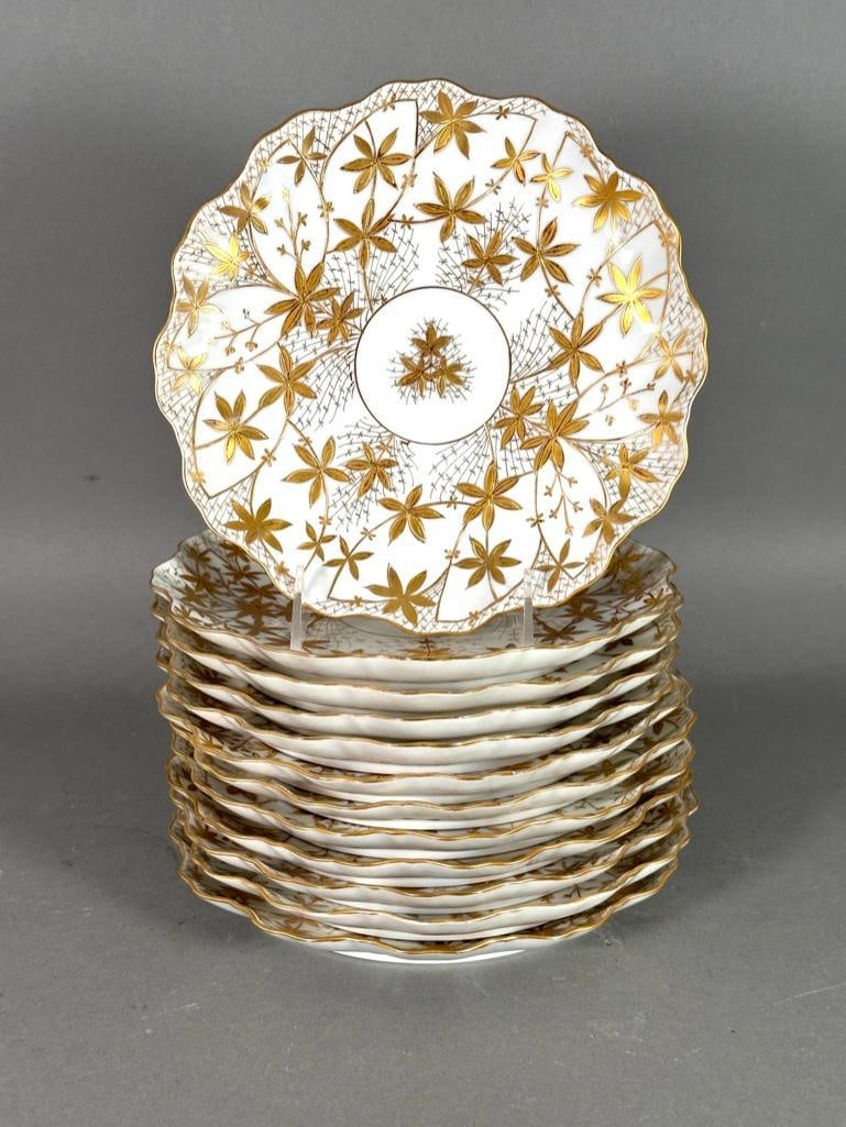 Twelve Austrian Gilt Decorated Dessert Plates (1 of 5)