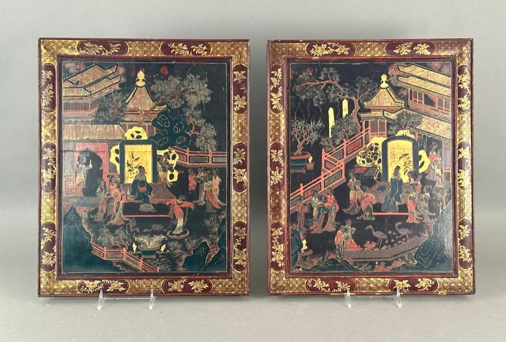 Two Chinese Lacquer Panels (1 of 10)