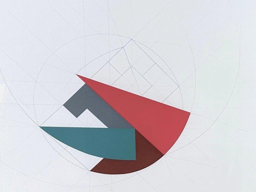 John Pearson Pencil and Screen Print, "Circle-Section Series/Invert PC" (1 of 9)