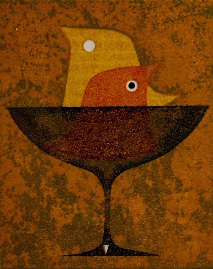 Hiroshi Kabe Stencil Print, "Cocktail (B) " (1 of 5)