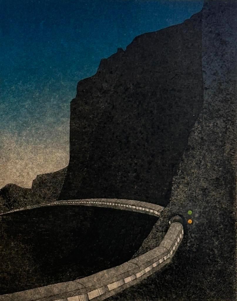 N. Singsanga Etching and Aquatint, "L' Omnibus a Mornas" (1 of 7)