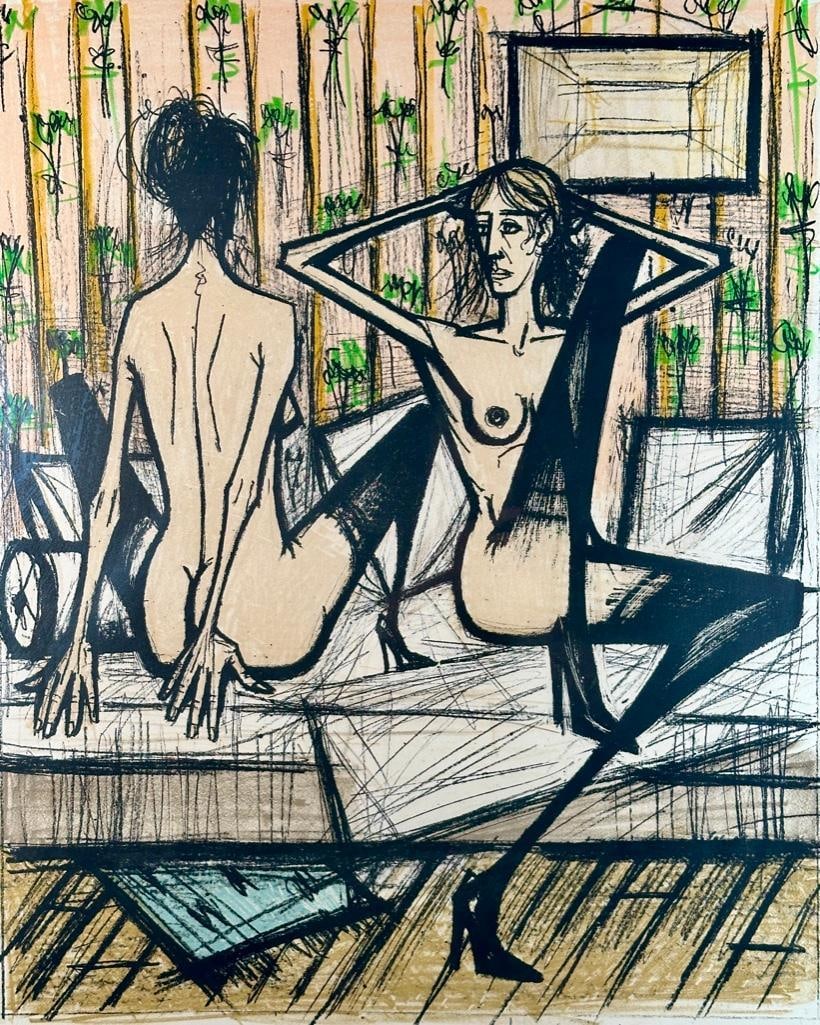 Bernard Buffet Lithograph, Jeux de Dames (1 of 9)