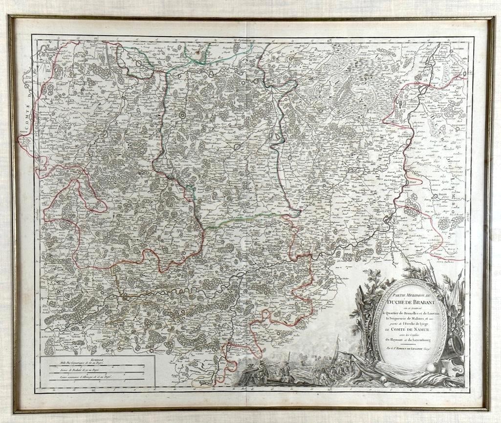 "Map of Southern Brabant, Belgium and Luxembourg...", Robert de Vaugondy ca. 1752 (1 of 11)