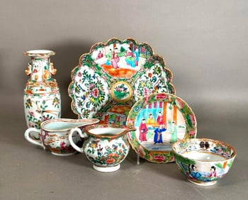 Assorted Lot of Famille Rose and Rose Medallion Porcelain