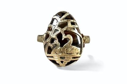 Antique Gold and Quartz Ring
