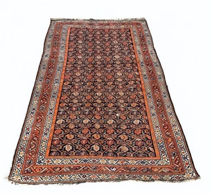 Persian Wool Carpet, Bijar, 7'9" x 4'5"