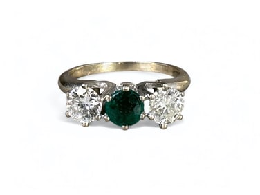 Diamond and Emerald Ring