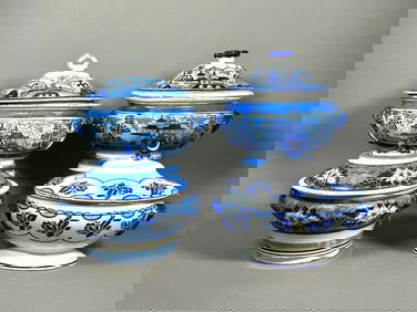 Four Portuguese or Dutch Faience Tureens, Early 19thc.