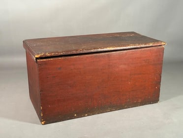 Antique American Primitive Pine Blanket Chest