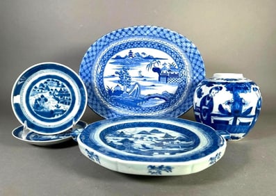Lot of Chinese Blue and White Porcelain