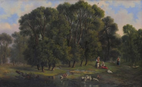 A Large Italian Landscape Painting