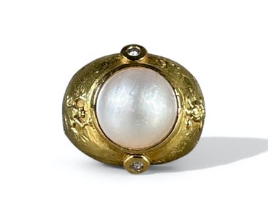 SeidenGang 18K Gold and Mabe Pearl Ring