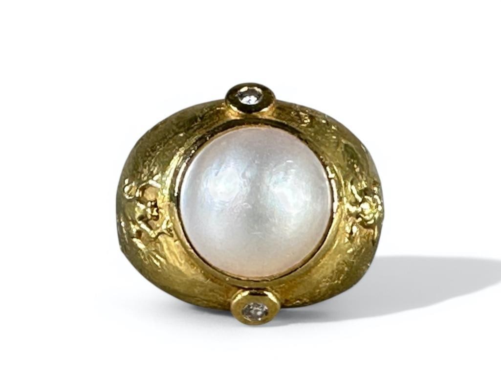 SeidenGang 18K Gold and Mabe Pearl Ring (1 of 10)