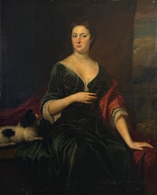 Manner of Sir Godfrey Kneller, Portrait of a Woman with a Spaniel