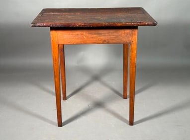 Rustic American Pine and Cherry Work Table, 19thc.