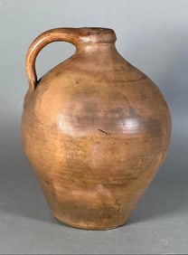Stoneware Jug with Splash Glaze Decoration