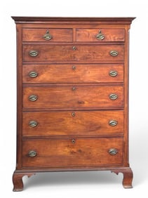 American Hepplewhite Tall Chest, c.1800