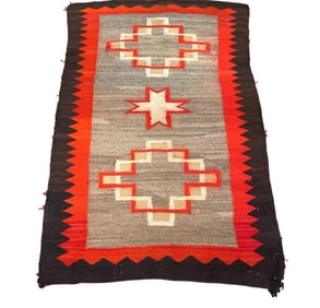 A Navajo Woven Wool Blanket, 5' x 2'10"