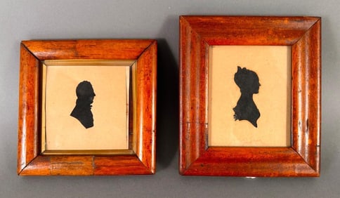 Two Cut Paper Silhouettes, 19thc.