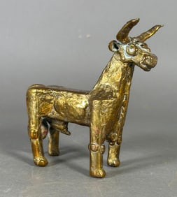 Pall Kapenyes Brass Sculpture, Standing Bull