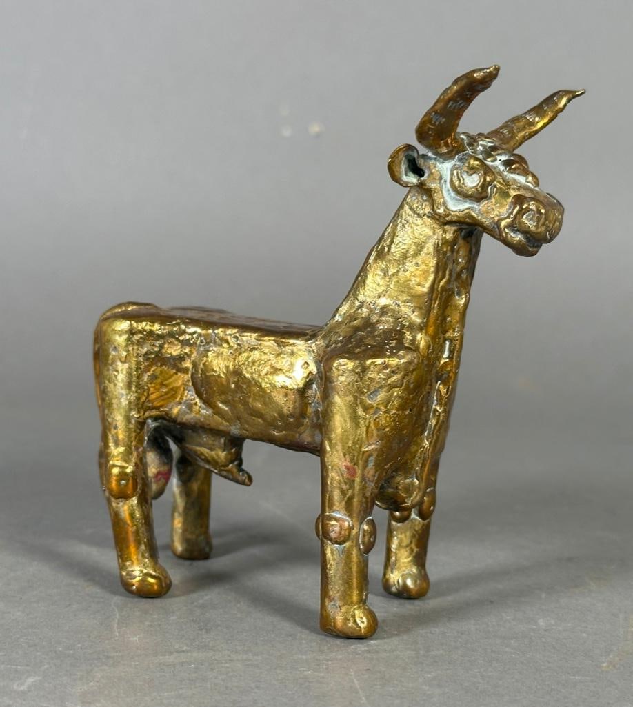 Pall Kapenyes Brass Sculpture, Standing Bull (1 of 7)