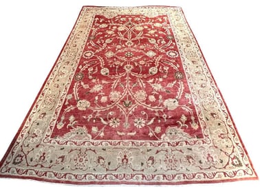 Woven Wool Carpet, Oushak Style, Pakistan, 10' x 13'
