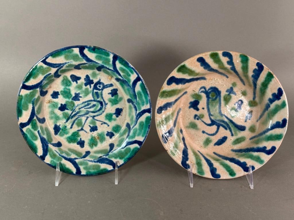 Two Spanish Tin Glazed Earthenware Talavera Dishes (1 of 3)