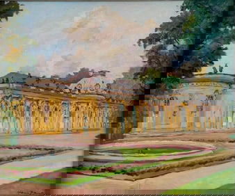Hans Zank Oil, "Schloss Sanssouci"