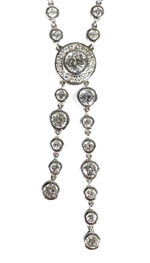 Deco Style Diamond Necklace (1 of 8)