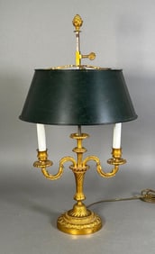 Bronze Two Light Bouillotte Lamp