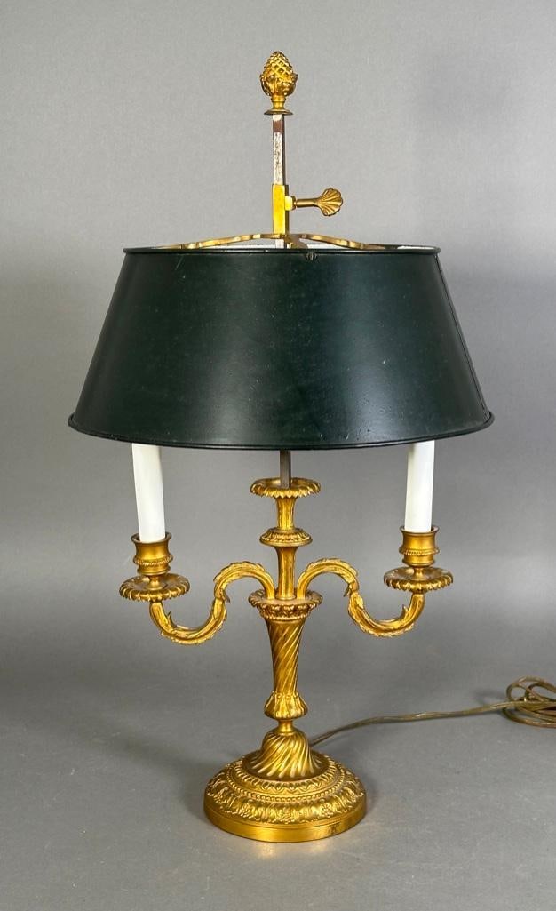 Bronze Two Light Bouillotte Lamp (1 of 7)