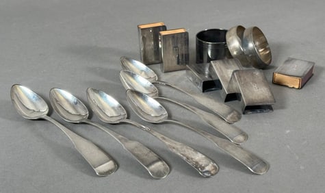 Assorted Group of Sterling & Coin Silver