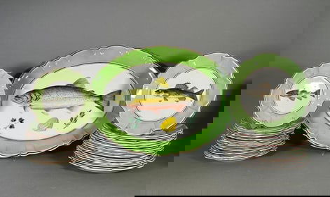 Italian Majolica Fish Service