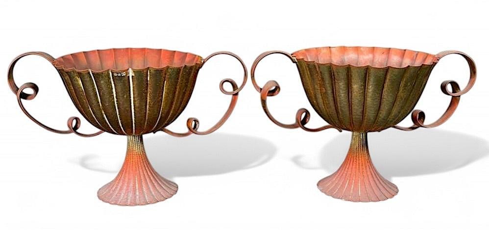 Josef Hoffmann and Wiener Werkstatte, Pair of Aufsatz Centerpiece Vessels (1 of 20)