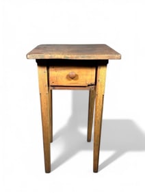 American Pine One Drawer Stand, 19thc.
